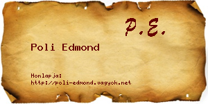 Poli Edmond névjegykártya